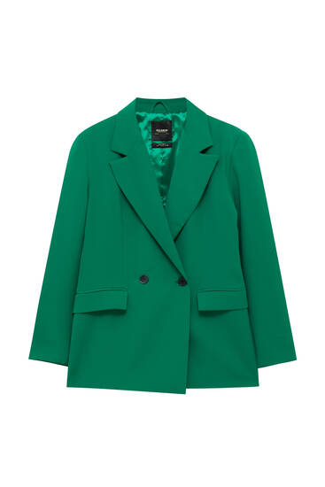 Blazer doble botonadura bolsillos - PULL\u0026BEAR