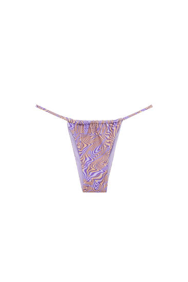 Bas de bikini motif ondulé