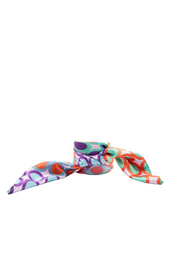 Multicoloured dot scarf