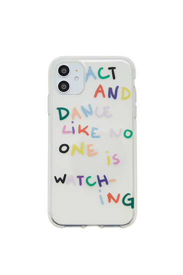Cover smartphone scritta colorata
