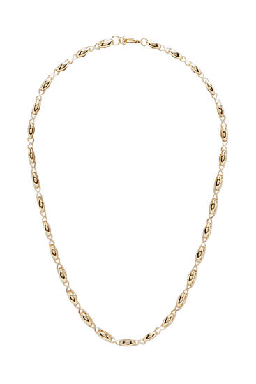 Řetízkový náhrdelník ve zlatém odstínu