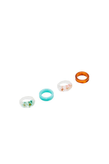 Pack anillos flores secas
