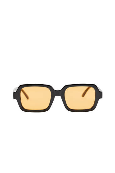 Óculos de sol rétro com lentes em laranja