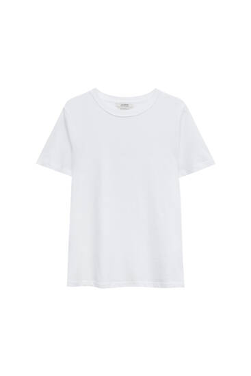 T-shirt basique col rond - 100 % coton biologique