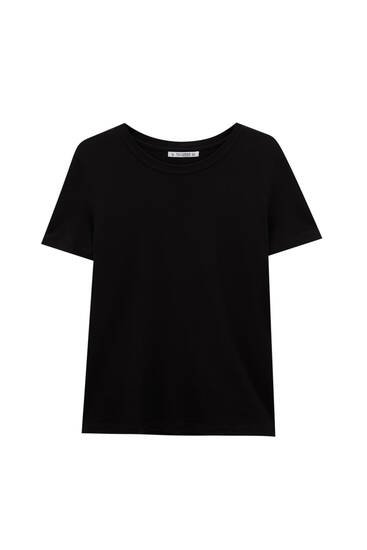 Basic round neck T-shirt - 100% ecologically grown cotton