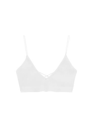 Bralette top with criss-cross straps at the back