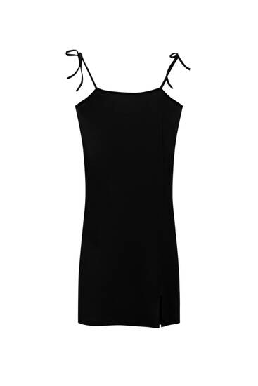 Short dress with front slit