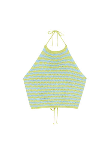 Striped crochet top