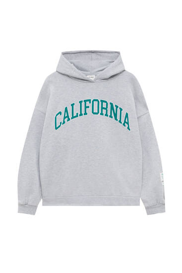 Hoodie mit Kapuze und Slogan „California“