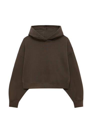 Sudadera básica capucha color - PULL\u0026BEAR