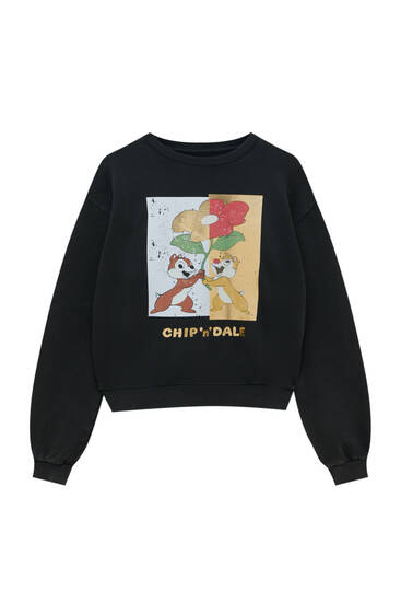 Sweatshirt com ilustração Chip 'n' Dale