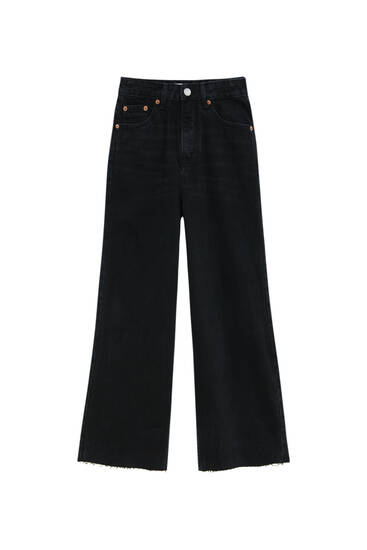 מכנסי חצאית ג'ינס BASIC בגזרת high waist