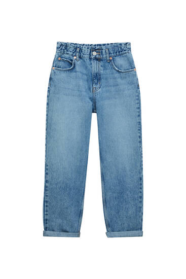 pull&bear elasticated waist mom jean