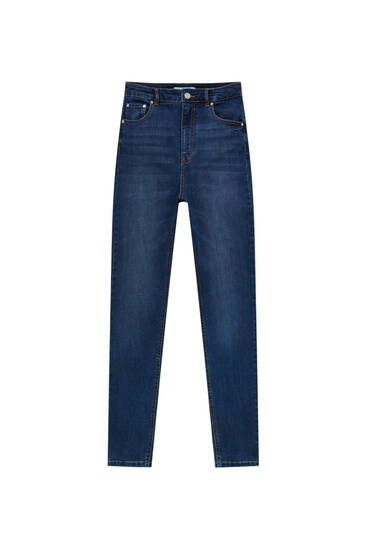 Skinny jeans met stretch en superhoge taille