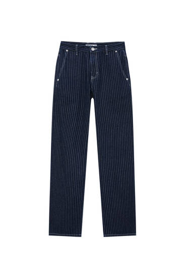 Jeans loose fit rayas - PULL\u0026BEAR