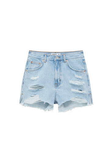 Mom fit denim shorts - ecologically grown cotton (at least 50%)