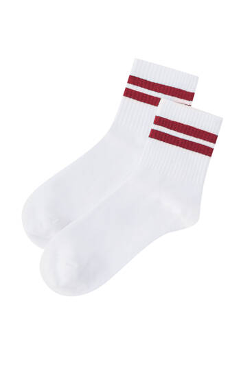 Sports socks with two stripes