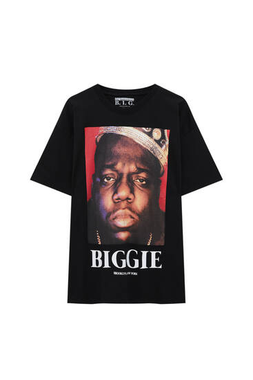 Biggie baskılı t-shirt