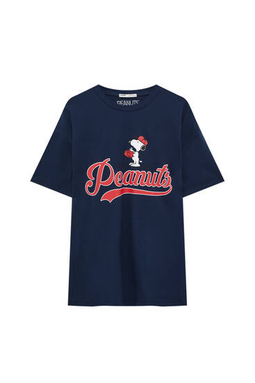 T-Shirt Snoopy mit Baseballmotiv