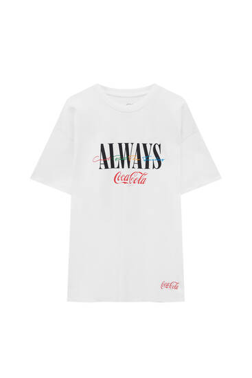 T-shirt Coca-Cola blanc imprimé