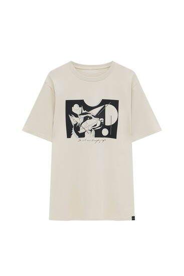 Short sleeve T-shirt with illustration and slogan