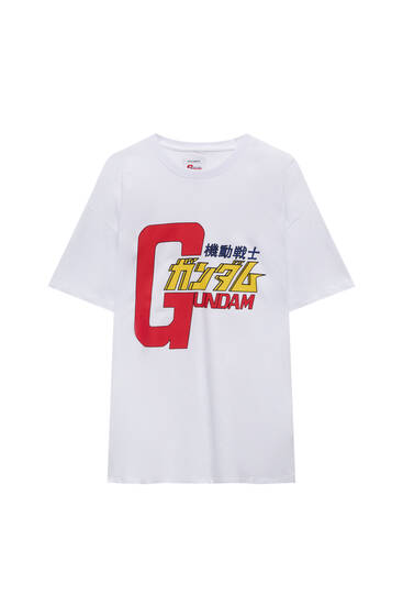 T-Shirt mit Gundam-Slogan