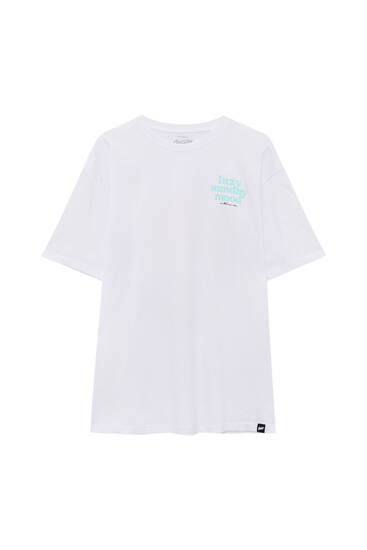 T-shirt blanc Lazy Mood