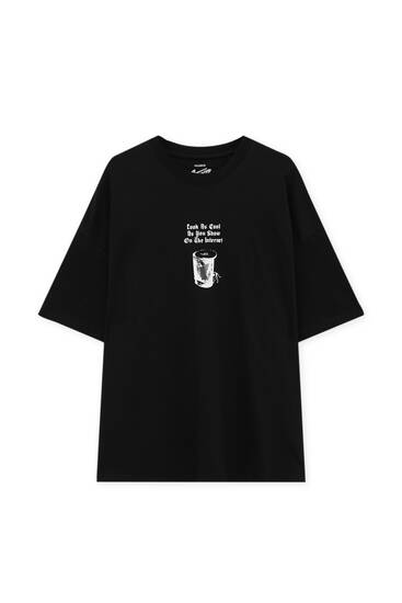 Schwarzes T-Shirt „Internet“