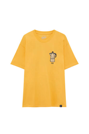 T-shirt jaune morning coffee