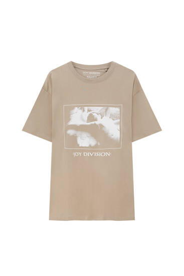 Sand-coloured Joy Division T-shirt