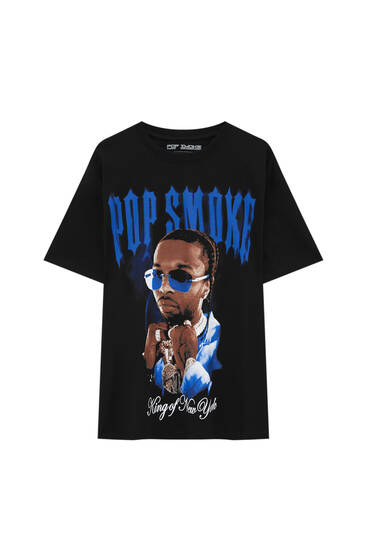 Koszulka z nadrukiem Pop Smoke King of New York