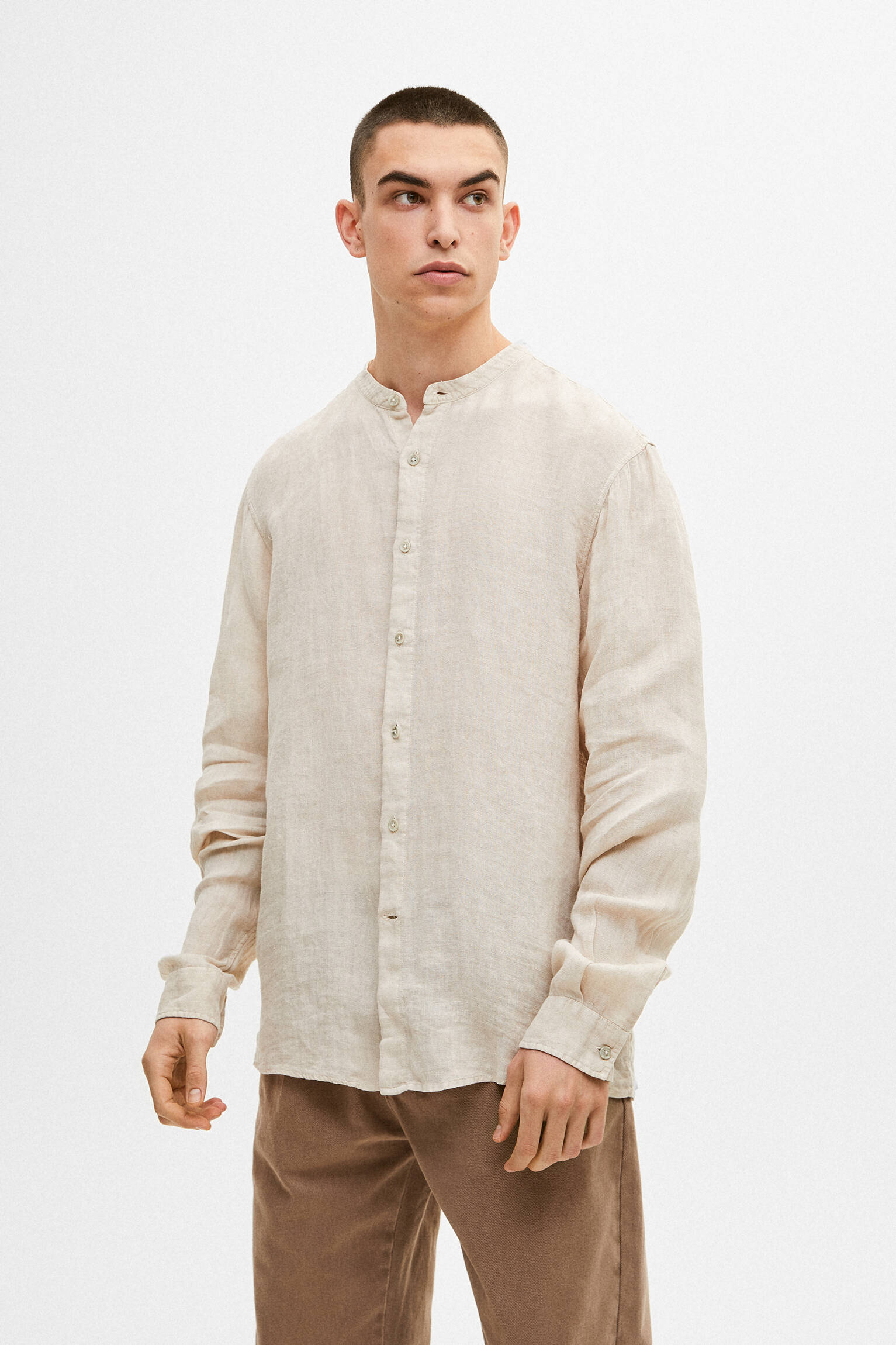 pull and bear linen shirt