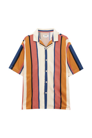 Striped short sleeve shirt - pull\u0026bear