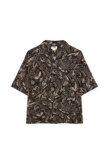 Short sleeve jungle print shirt
