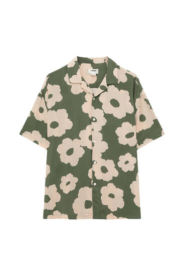 Short sleeve floral print shirt
