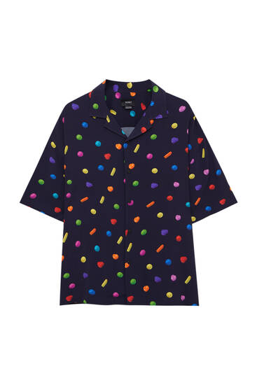Short sleeve shirt with sweets print