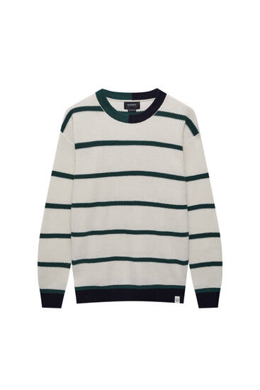 Striped round neck sweater