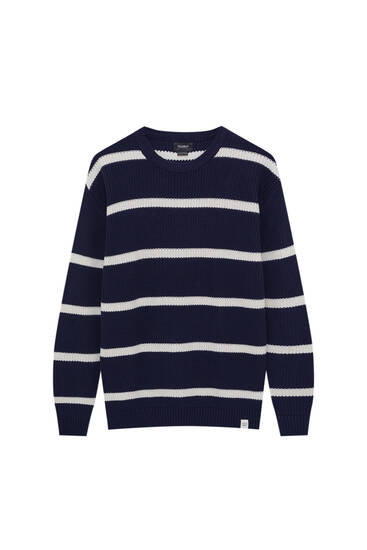Basic striped knit sweater
