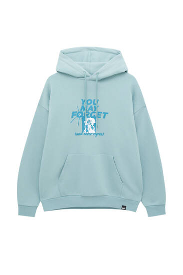‘You may forget’ print hoodie