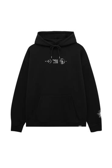 Star print hoodie