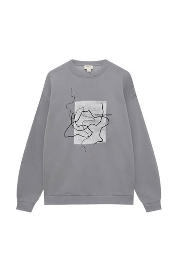 Sweatshirt mit minimalistischem Print