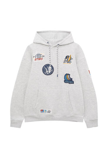 Hoodie with patches