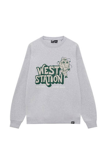 Grey West Station sweatshirt