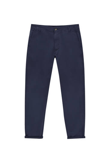 Basic slim fit chinos trousers