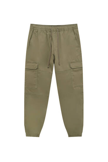 Basic relaxed fit cargo trousers