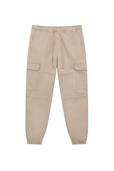 Basic relaxed fit cargo trousers