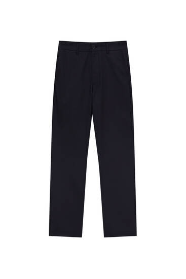 Slim comfort fit basic tailored trousers