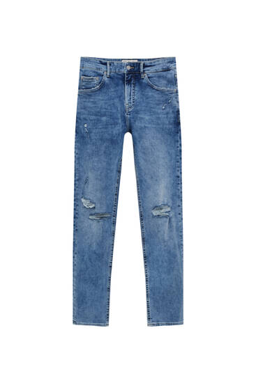 Skinny rotos de Vaqueros para Hombre | FASHIOLA.es