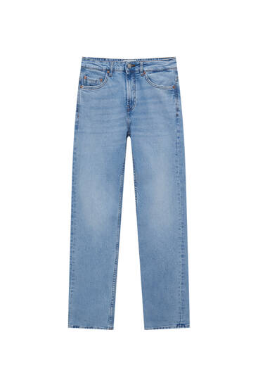 Světlé modré džíny slim fit