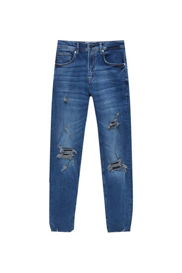 Jeans skinny fit strappati premium